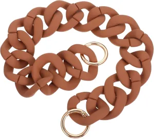 FIXOSHEE Stylish Resin Chain Bag Bag Chain Short Brown Chain Link for DIY Handbag Chain Purse