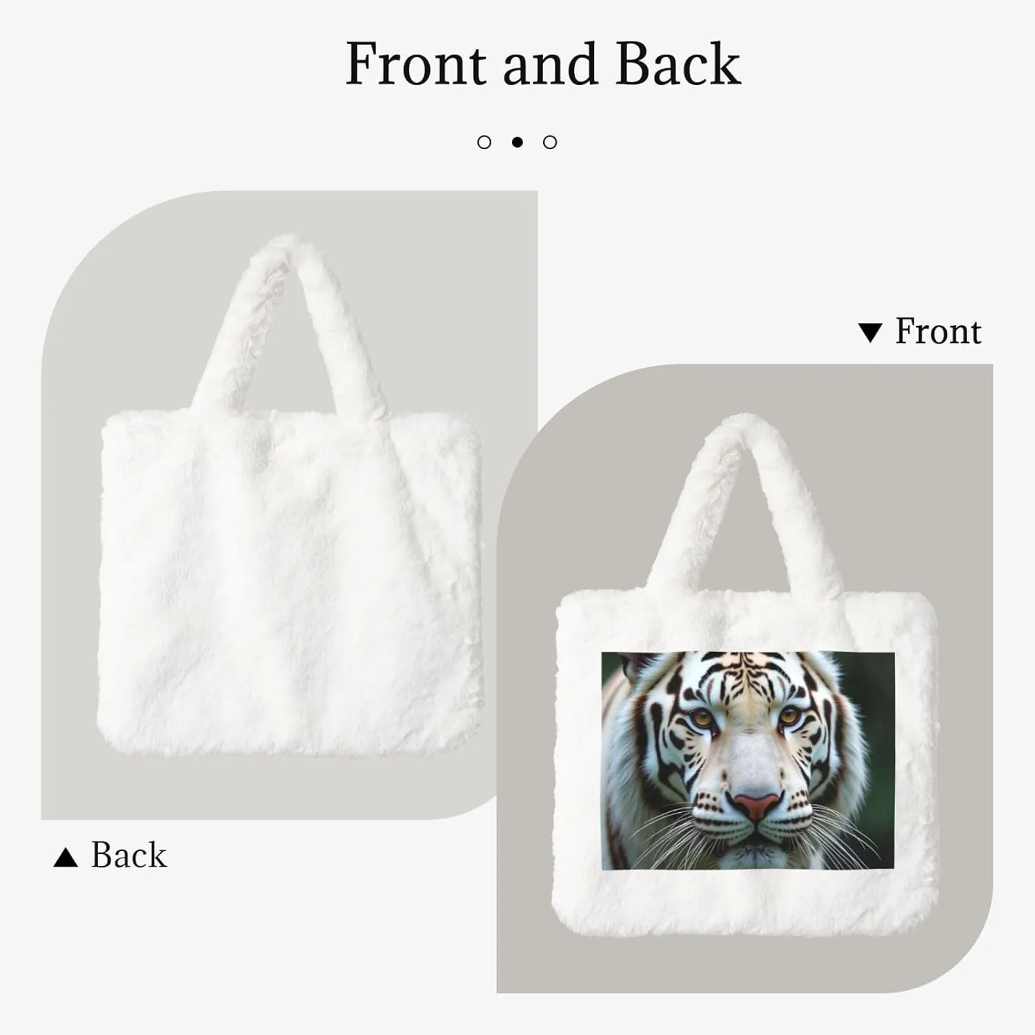Fluffy Bag Fluffy Shoulder Bag Furry Plush Handbag Faux Fur Flower Tote Bag for Ladies Women