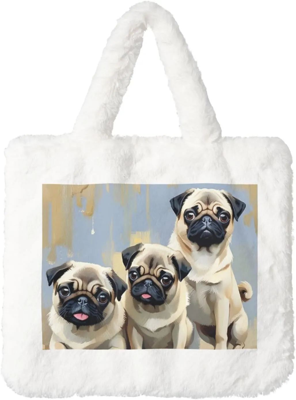 Fluffy Bag Purse, Winter Faux Fur Bags for Women Furry Tote Bag Fuzzy Shoulder Handbags