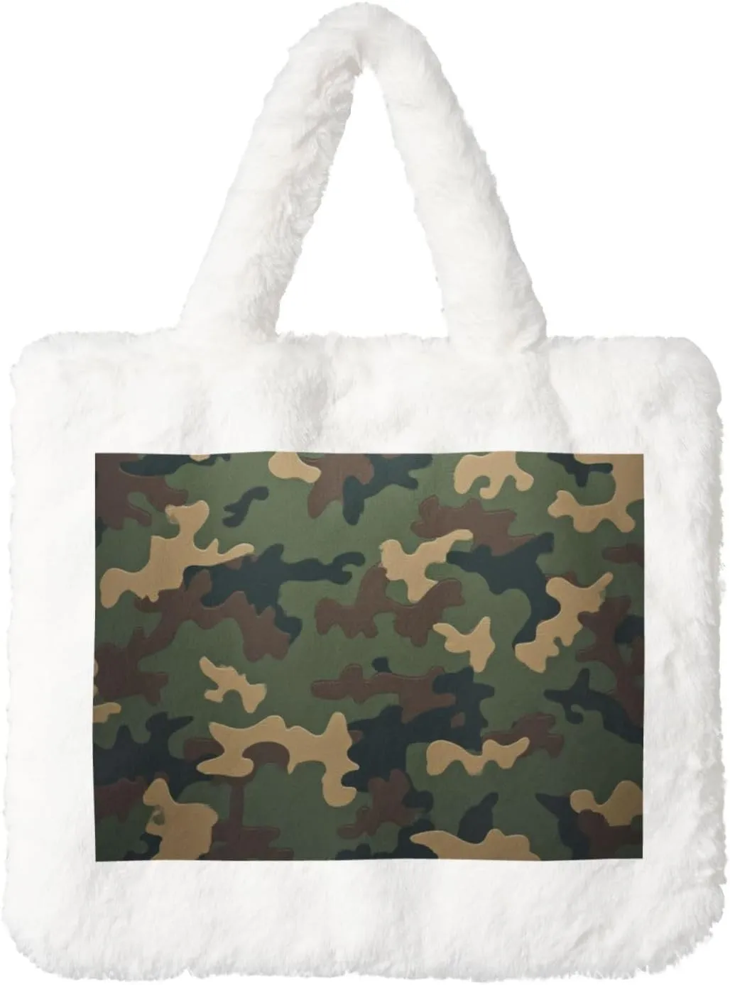 Fluffy Bag Purse, Winter Faux Fur Bags for Women Furry Tote Bag Fuzzy Shoulder Handbags