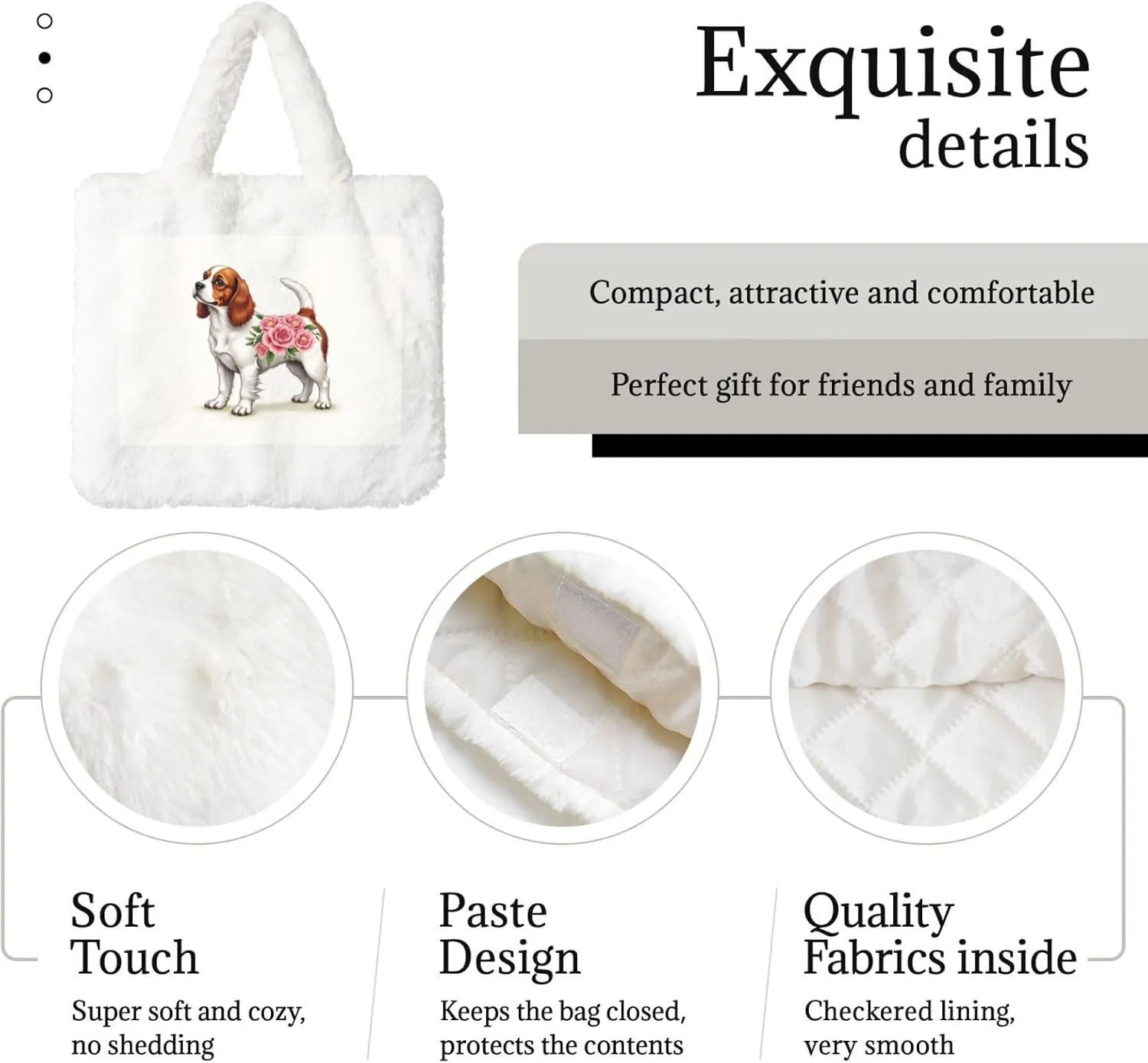 Fluffy Bag Purse, Winter Faux Fur Bags for Women Furry Tote Bag Fuzzy Shoulder Handbags