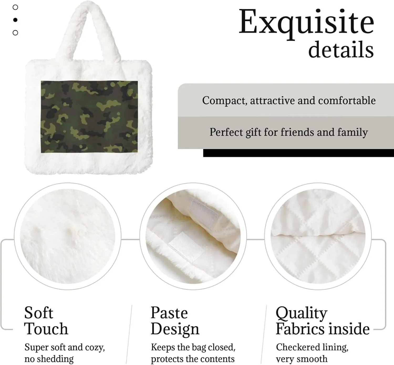 Fluffy Bag Purse, Winter Faux Fur Bags for Women Furry Tote Bag Fuzzy Shoulder Handbags