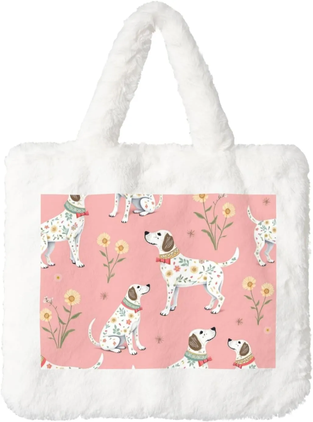 Fluffy Bag Purse, Winter Faux Fur Bags for Women Furry Tote Bag Fuzzy Shoulder Handbags