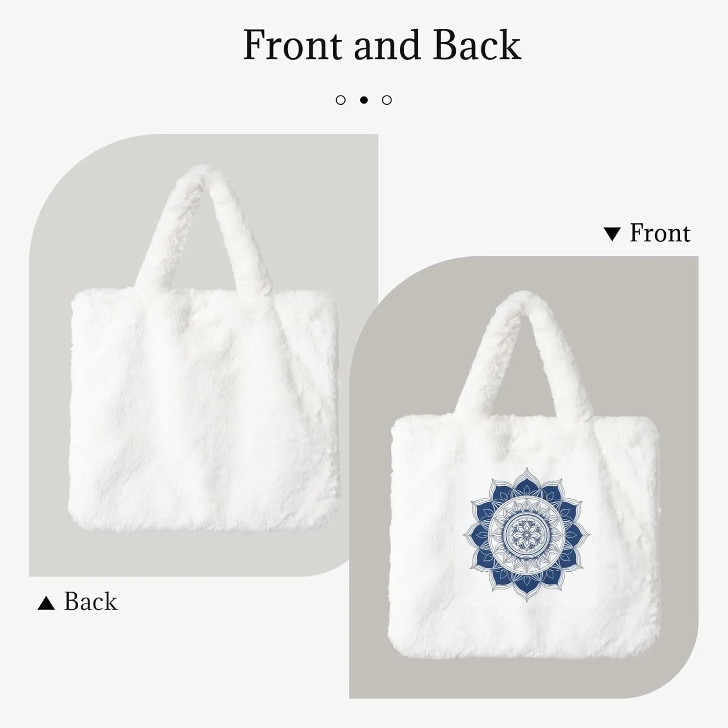 Fluffy Bag Purse, Winter Faux Fur Bags for Women Furry Tote Bag Fuzzy Shoulder Handbags