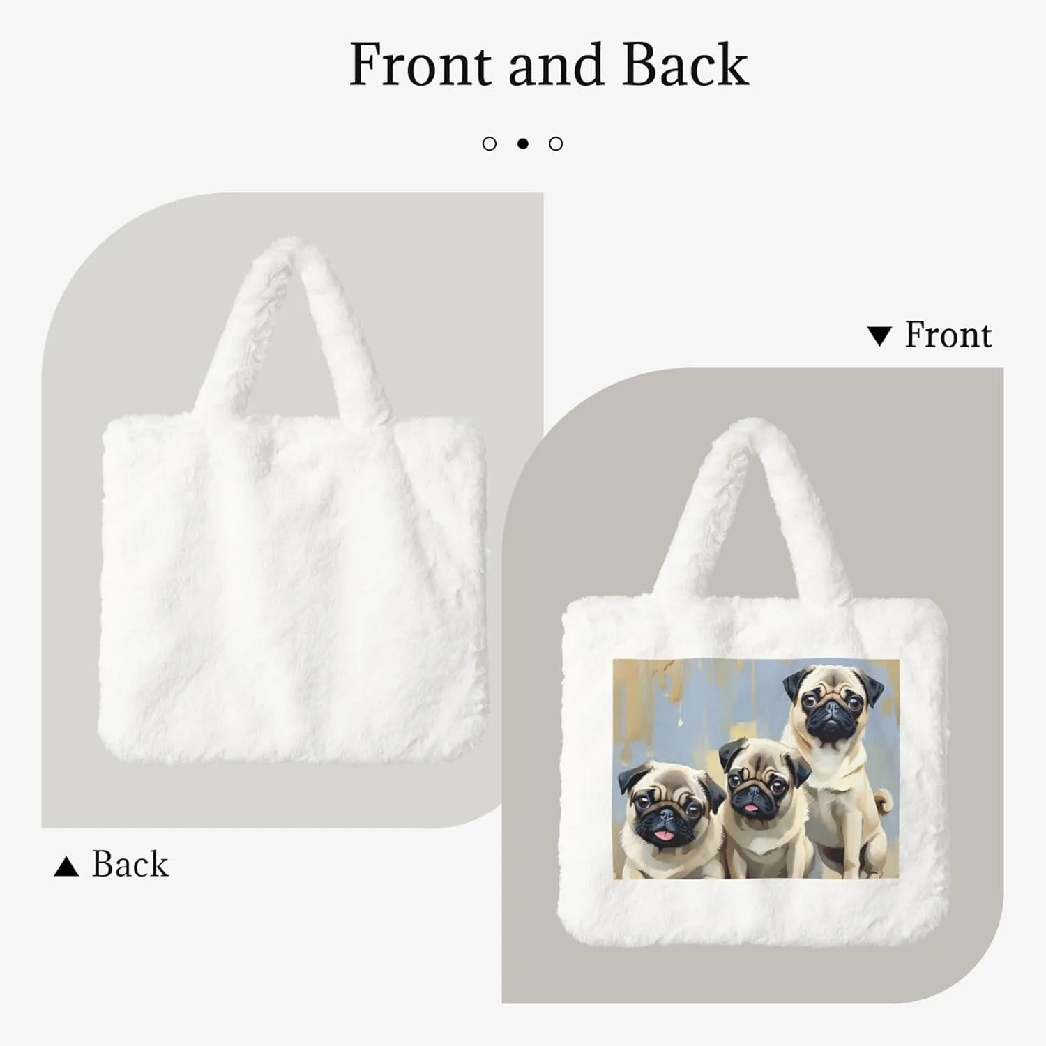 Fluffy Bag Purse, Winter Faux Fur Bags for Women Furry Tote Bag Fuzzy Shoulder Handbags