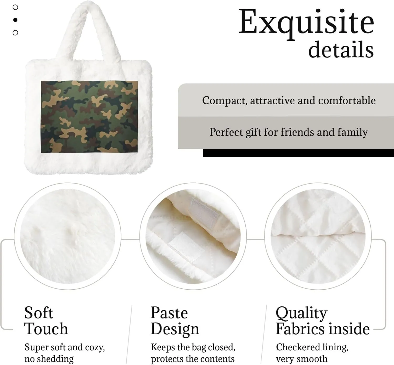 Fluffy Bag Purse, Winter Faux Fur Bags for Women Furry Tote Bag Fuzzy Shoulder Handbags