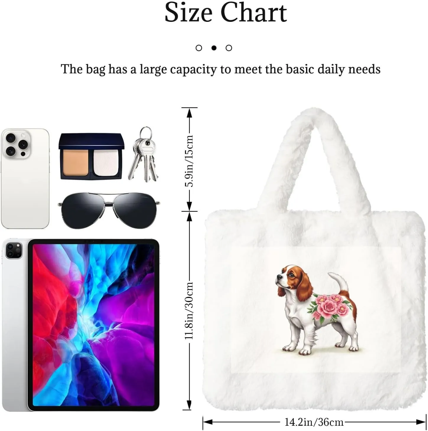 Fluffy Bag Purse, Winter Faux Fur Bags for Women Furry Tote Bag Fuzzy Shoulder Handbags