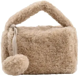 Fluffy Faux Fur Purses for Women Cute Furry Crossbody Shoulder Bags Small Fuzzy Tote Bag Handbag with Chain