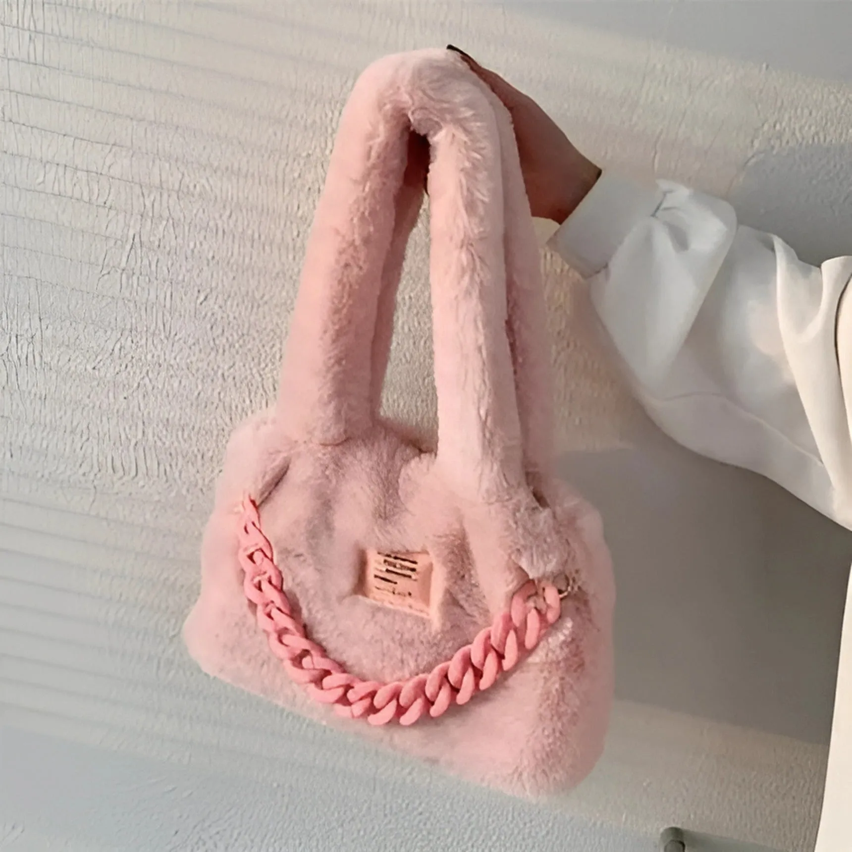 Fluffy Faux Fur Soft Shoulder Bags