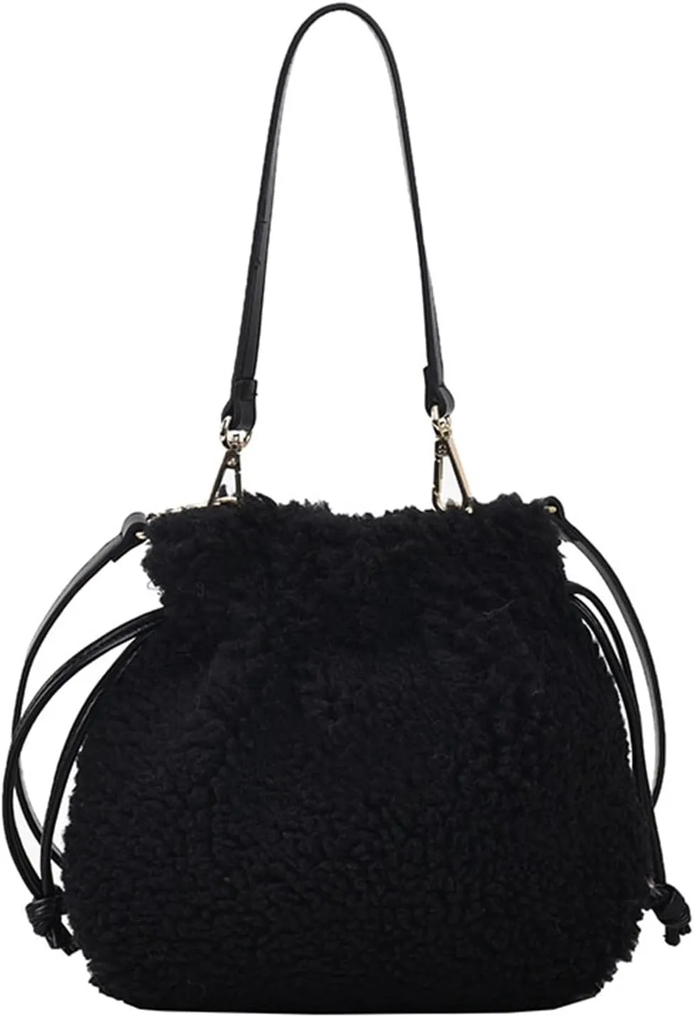 Fluffy Purse, Faux Fur Purses for Women Furry Crossbody Bucket Bags Fuzzy Shoulder Tote Bag