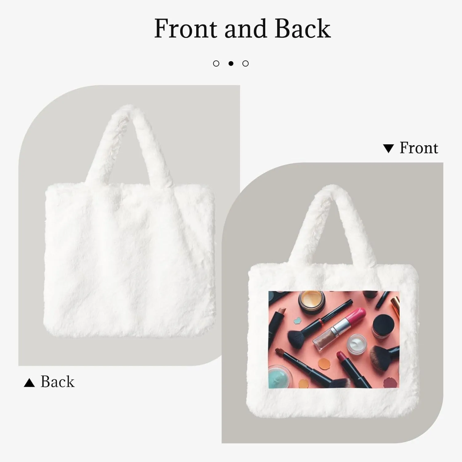 Fluffy Purses for Women Cute Fuzzy Tote Handbag Plush Shoulder Bag Faux Fur Clutch Bag