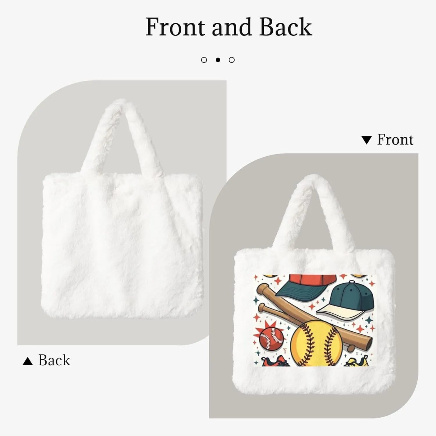 Fluffy Purses for Women Cute Fuzzy Tote Handbag Plush Shoulder Bag Faux Fur Clutch Bag