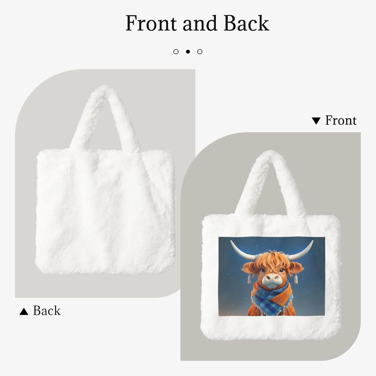 Fluffy Purses for Women Cute Fuzzy Tote Handbag Plush Shoulder Bag Faux Fur Clutch Bag