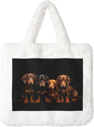 Fluffy Shoulder Bag Plush Bags Women Ladies Tote Bag Fluffy White Furry Purse Handbag for Autumn Winter