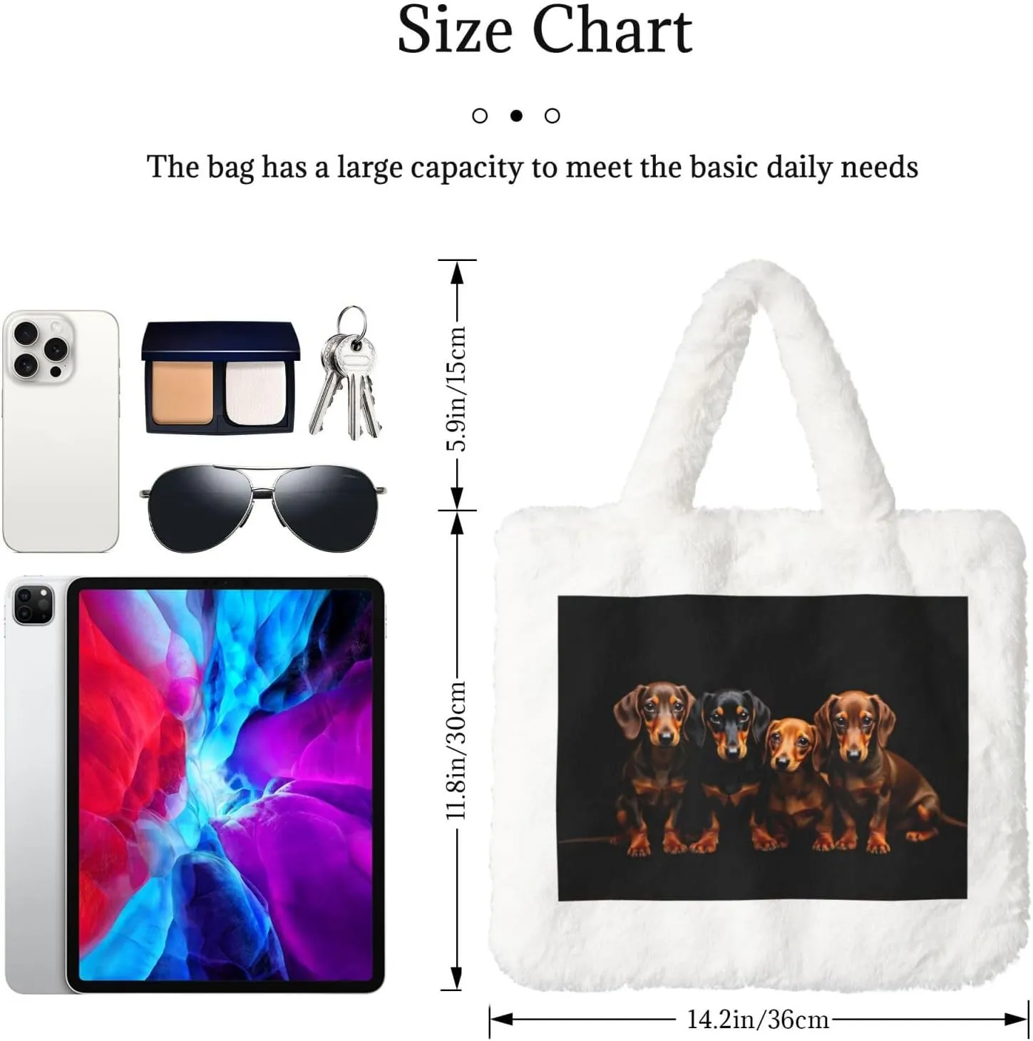 Fluffy Shoulder Bag Plush Bags Women Ladies Tote Bag Fluffy White Furry Purse Handbag for Autumn Winter