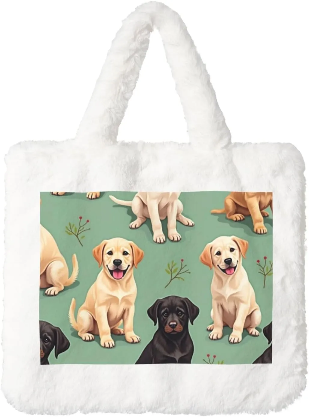 Fluffy Shoulder Bag Plush Bags Women Ladies Tote Bag Fluffy White Furry Purse Handbag for Autumn Winter