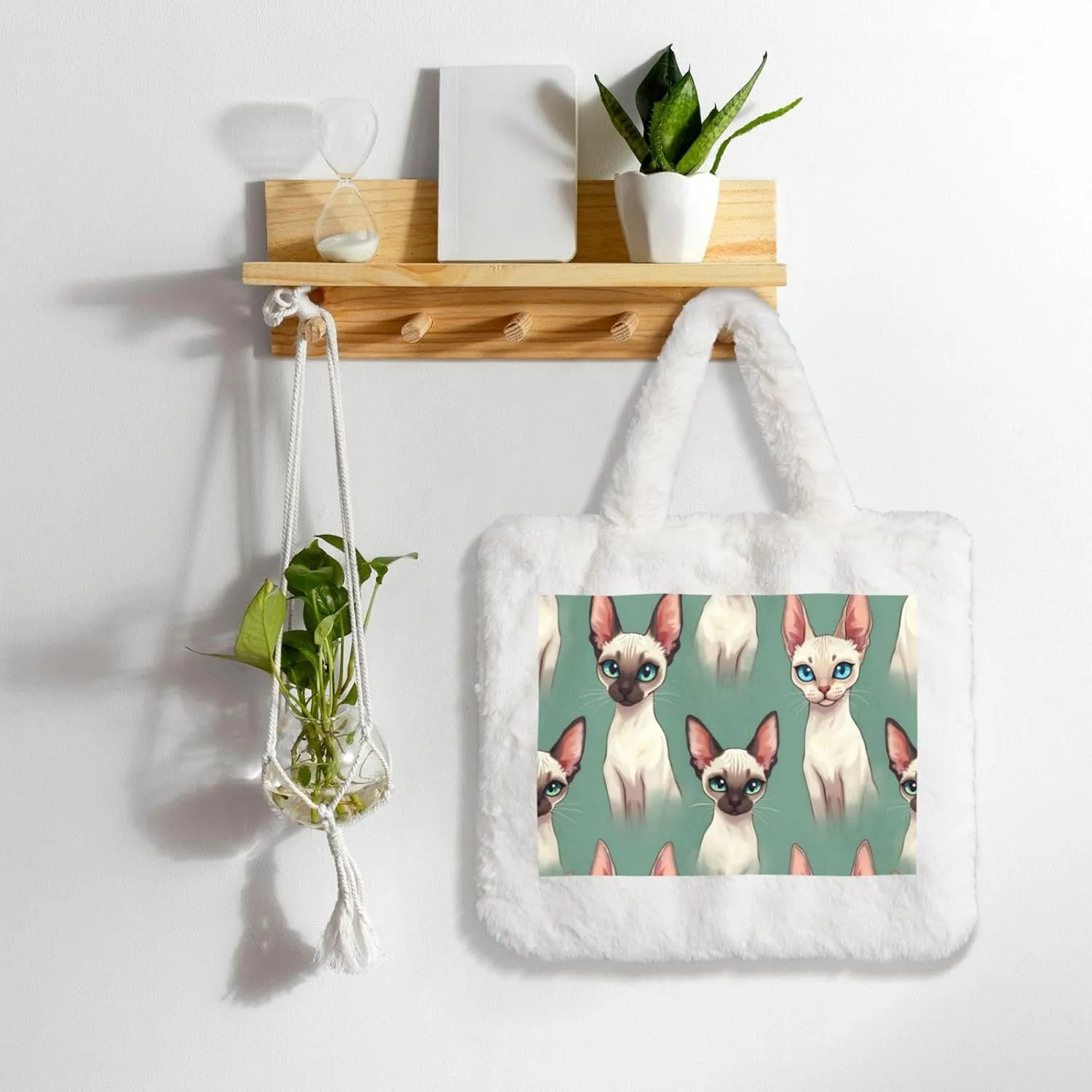 Fluffy Tote Bag for Women, Cute Fuzzy Tote Handbag Faux Fur Bag Furry Purse