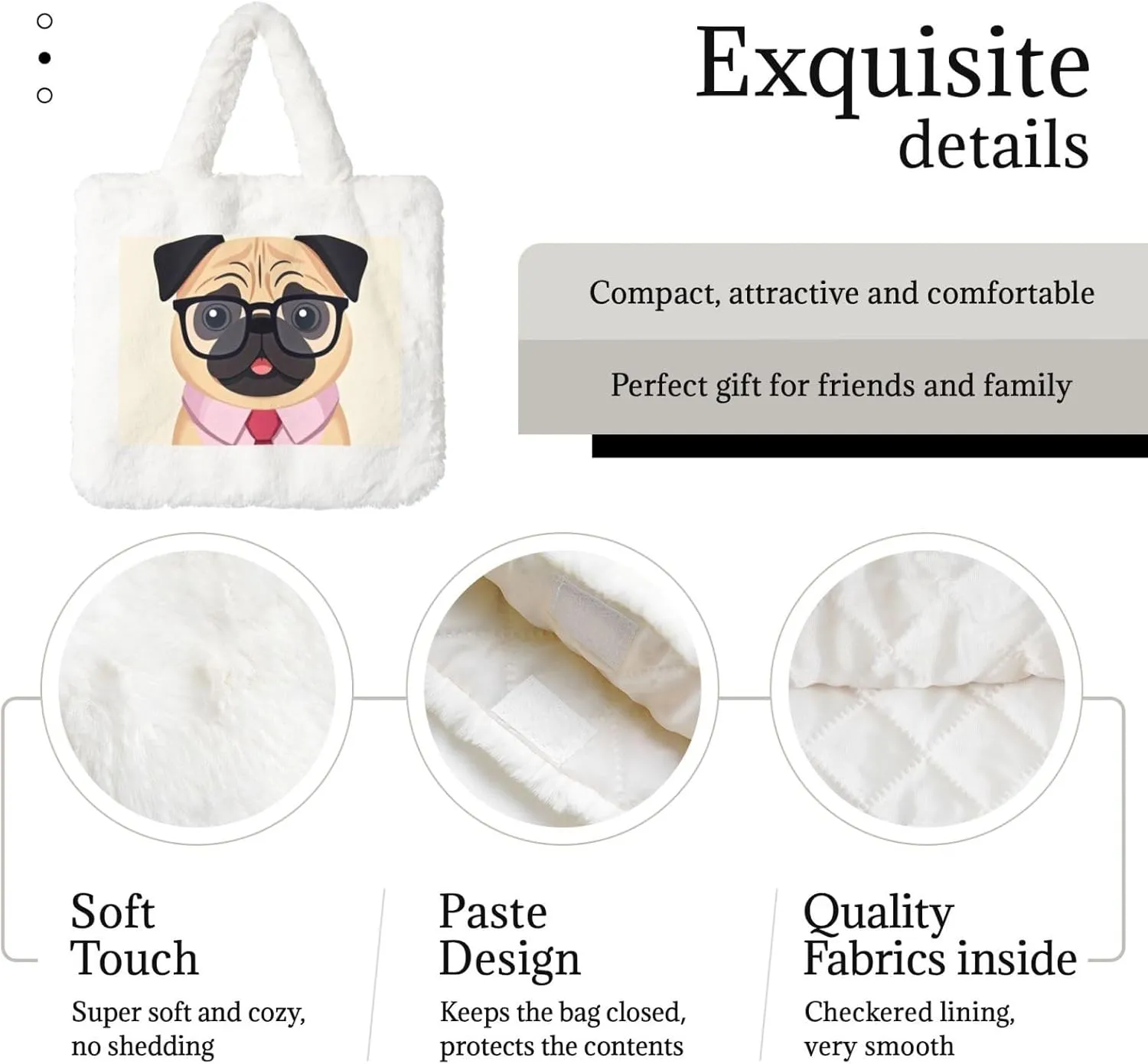 Fluffy Tote Bag for Women Plush Shoulder Purses Ladies Faux Fur Bag Top Handle Satchel Handbag Fall Winter