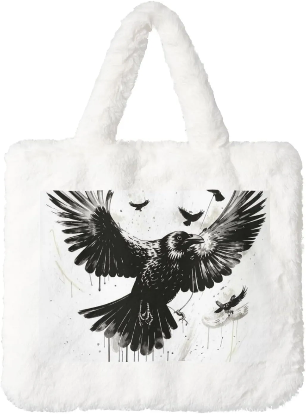 Fluffy Tote Bag for Women Plush Shoulder Purses Ladies Faux Fur Bag Top Handle Satchel Handbag Fall Winter
