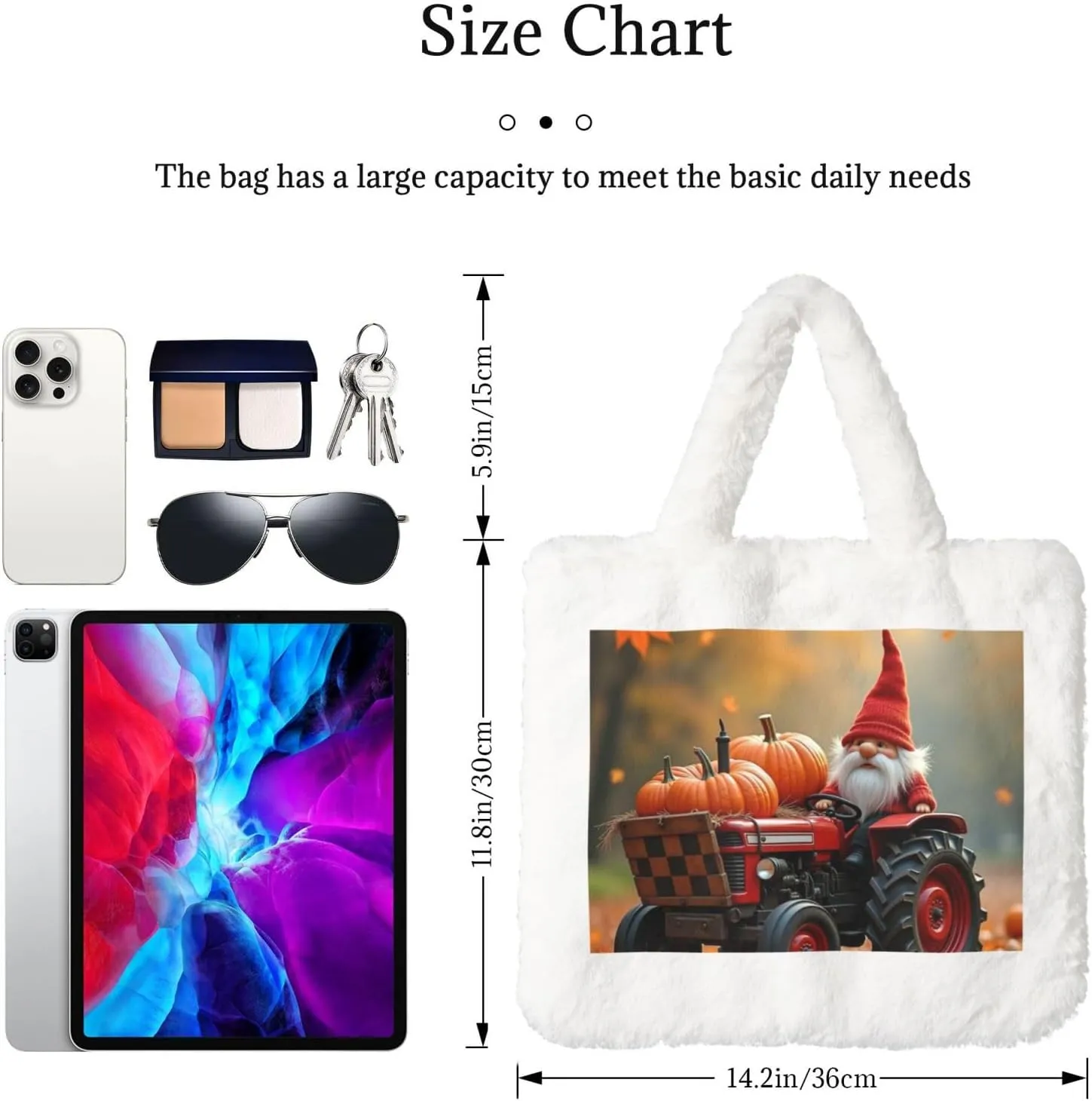 Fluffy Tote Bag for Women Plush Shoulder Purses Ladies Faux Fur Bag Top Handle Satchel Handbag Fall Winter