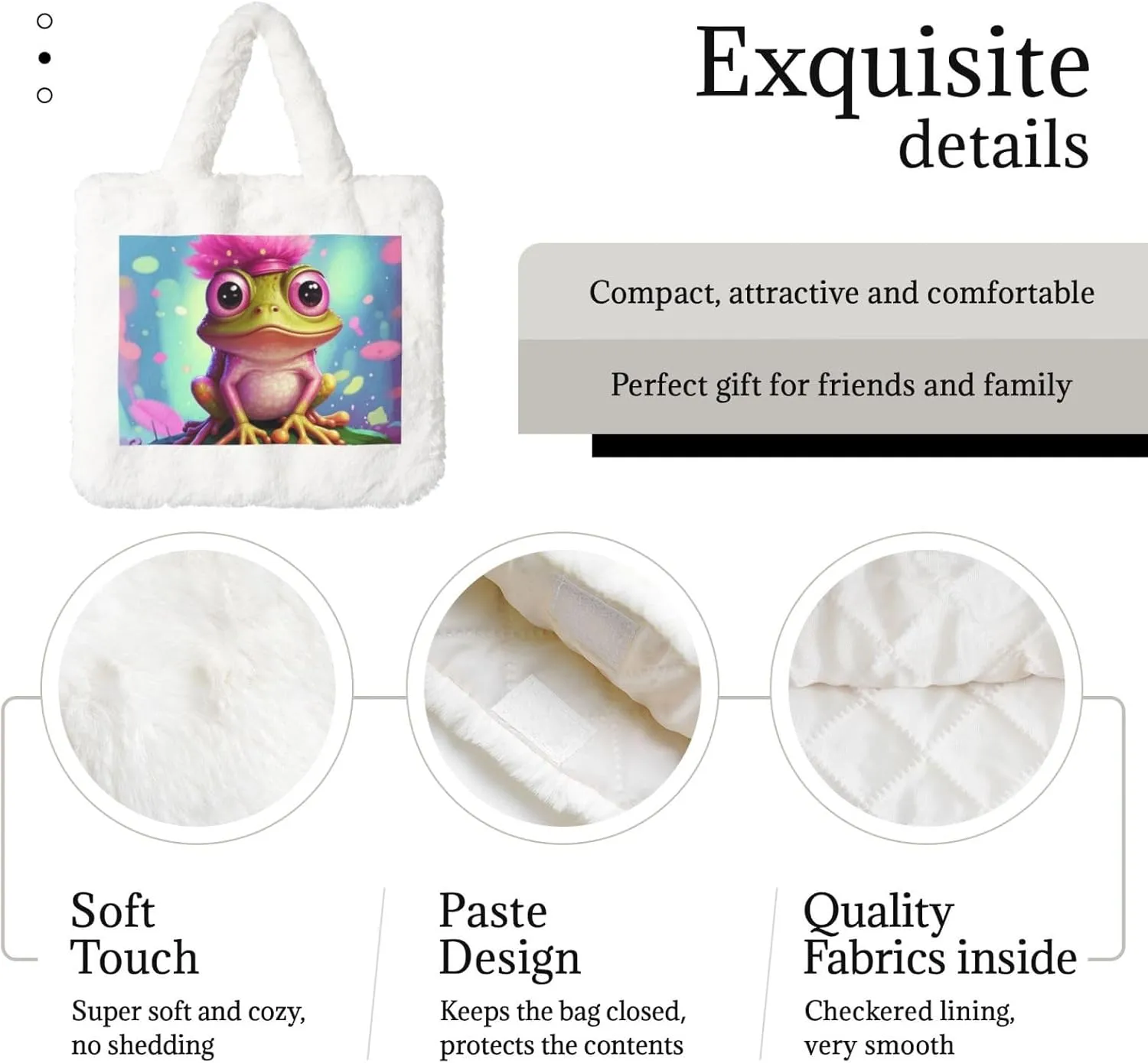 Fluffy Tote Bag for Women Plush Shoulder Purses Ladies Faux Fur Bag Top Handle Satchel Handbag Fall Winter