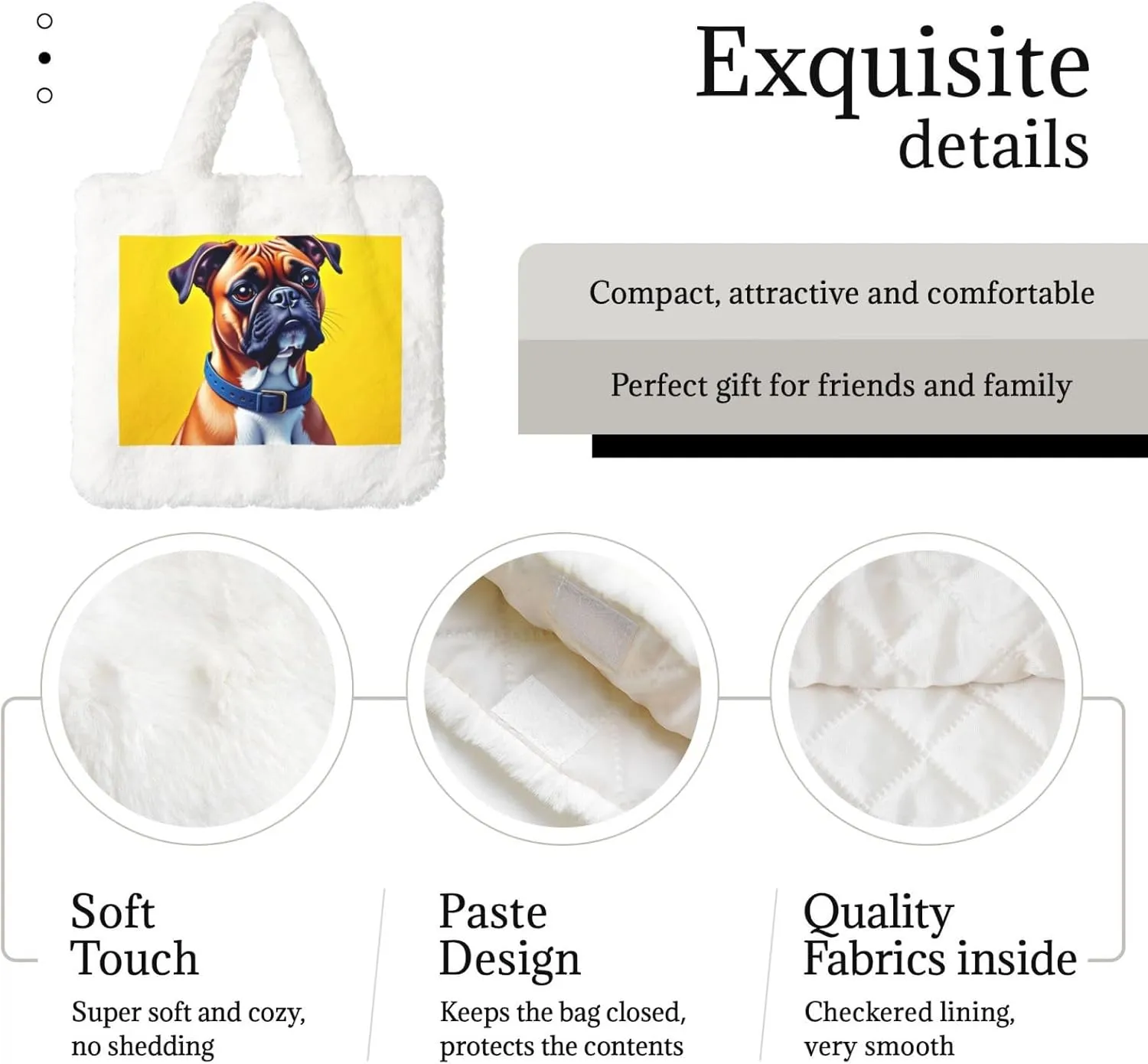 Fluffy Tote Bag for Women Plush Shoulder Purses Ladies Faux Fur Bag Top Handle Satchel Handbag Fall Winter