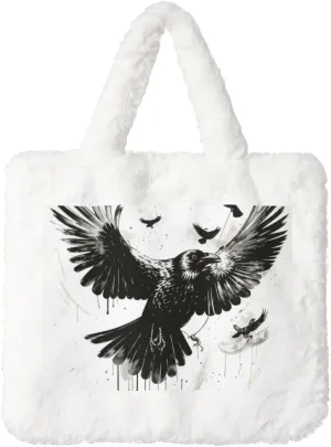 Fluffy Tote Bag for Women Plush Shoulder Purses Ladies Faux Fur Bag Top Handle Satchel Handbag Fall Winter