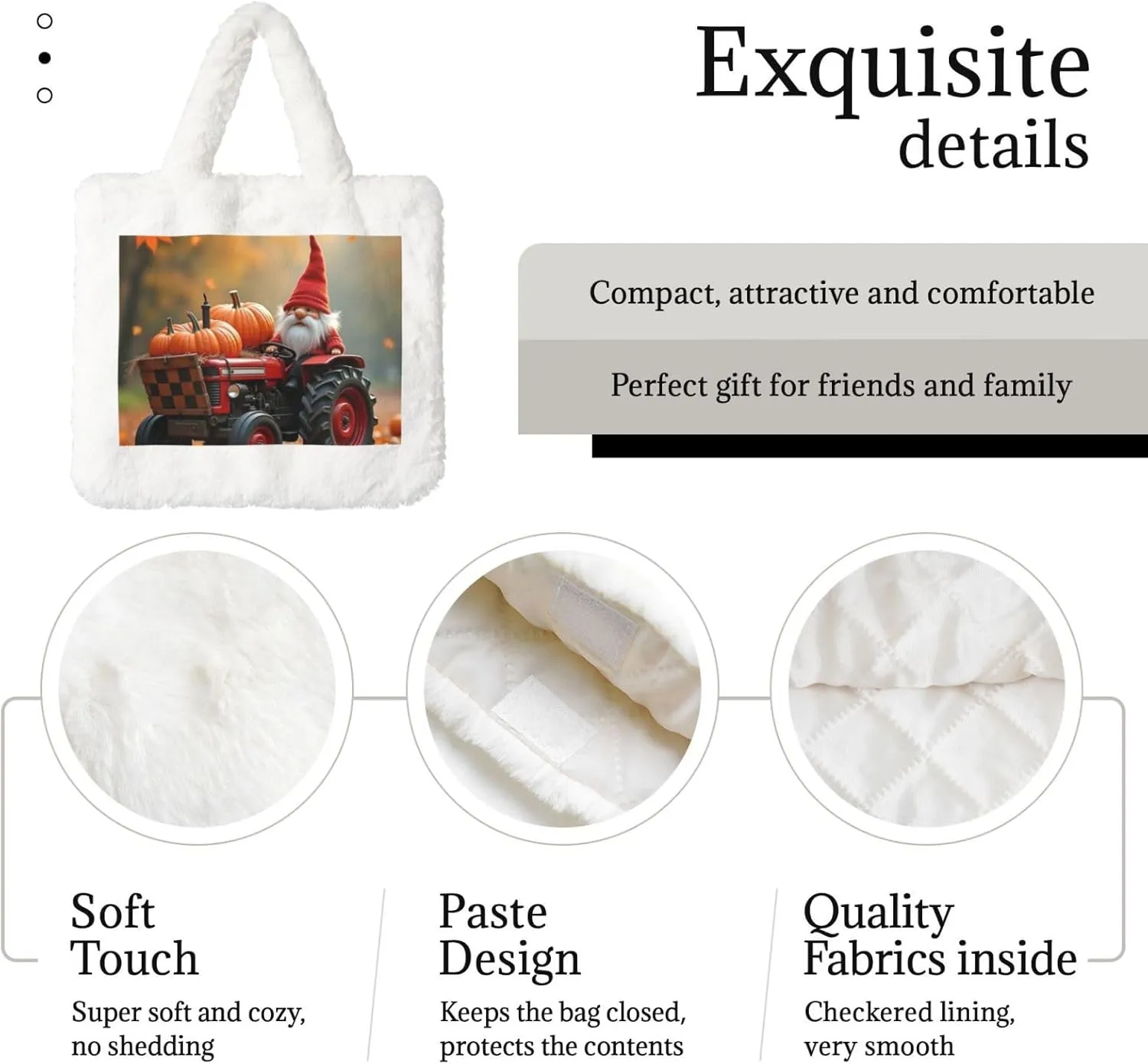 Fluffy Tote Bag for Women Plush Shoulder Purses Ladies Faux Fur Bag Top Handle Satchel Handbag Fall Winter