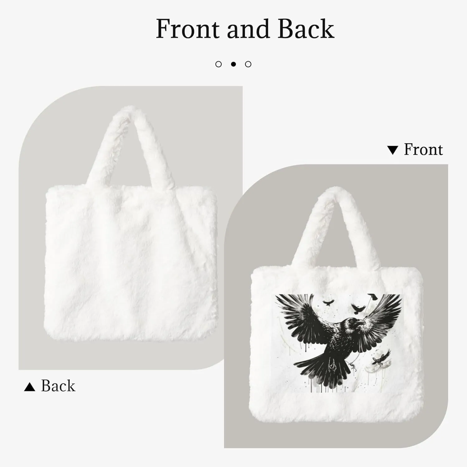 Fluffy Tote Bag for Women Plush Shoulder Purses Ladies Faux Fur Bag Top Handle Satchel Handbag Fall Winter