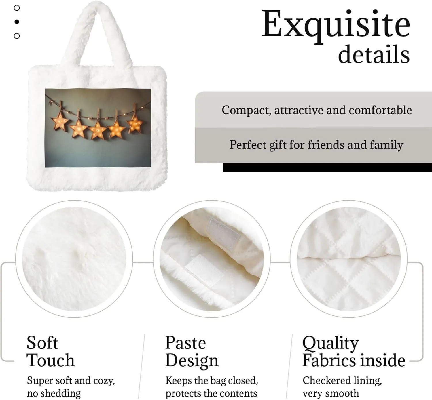 Fluffy Tote Bag for Women Plush Shoulder Purses Ladies Faux Fur Bag Top Handle Satchel Handbag Fall Winter
