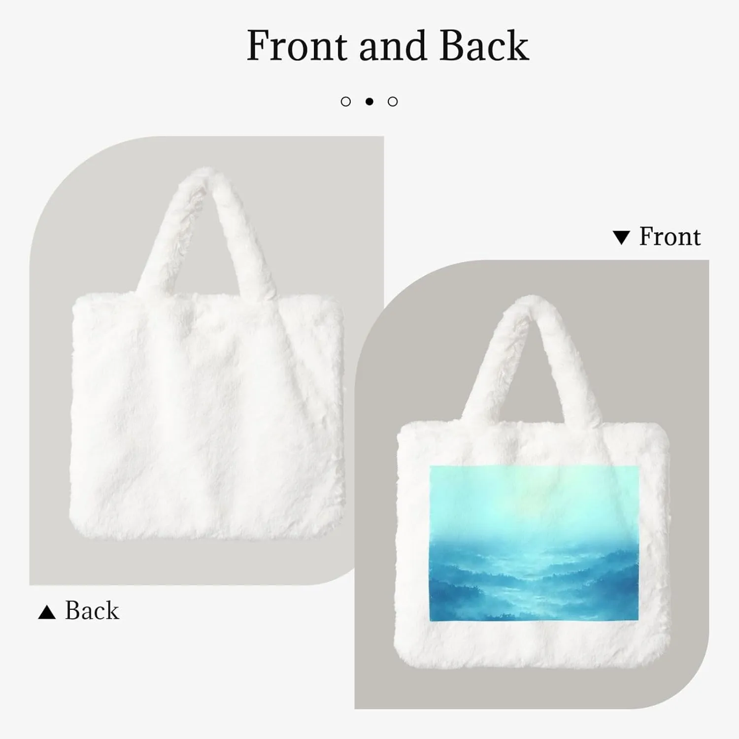 Fluffy Tote Bag Ladies Shoulder Bag Women Furry Tote Bag Plush Handbag Women Cute Bag for Women