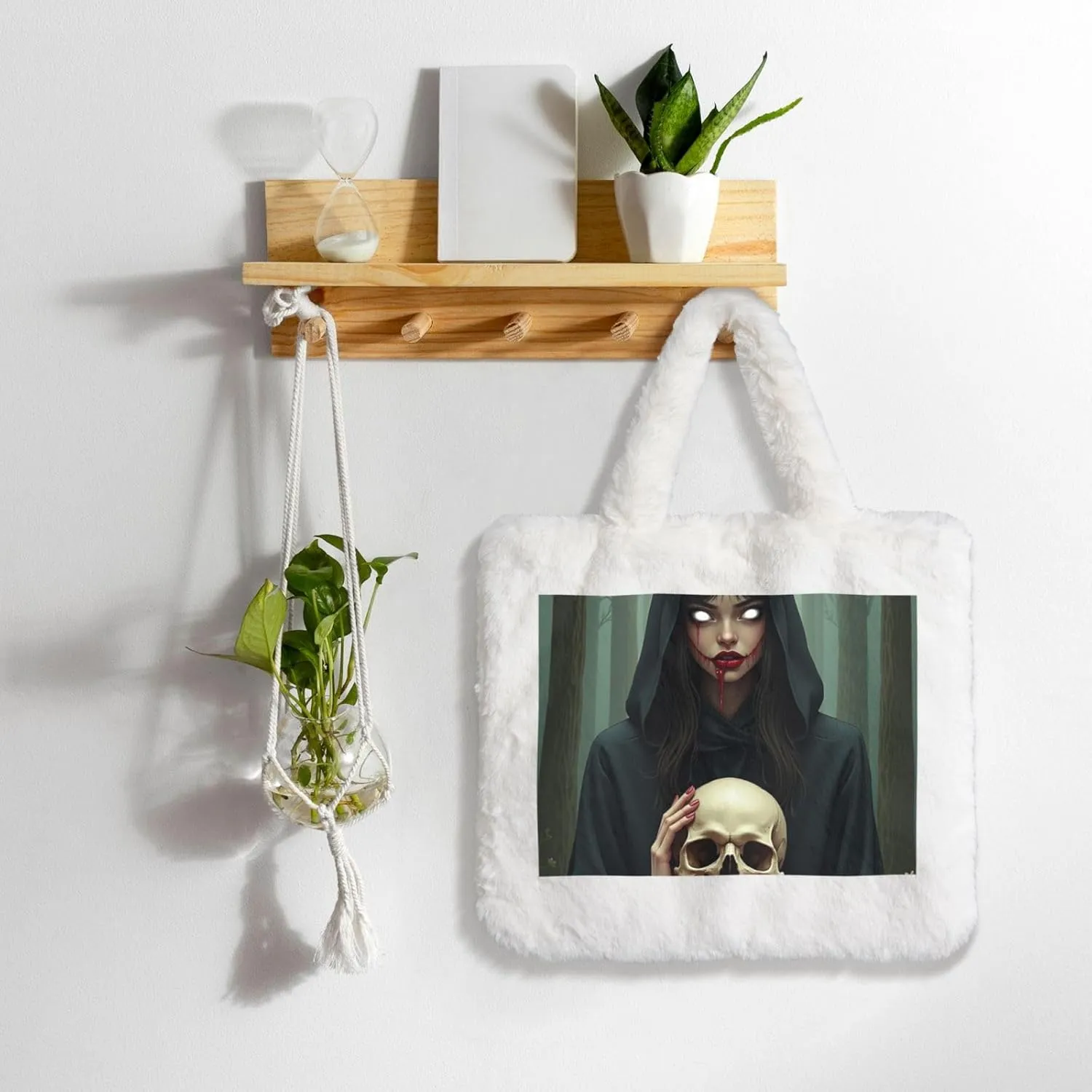 Fluffy Tote Bag Ladies Shoulder Bag Women Furry Tote Bag Plush Handbag Women Cute Bag for Women