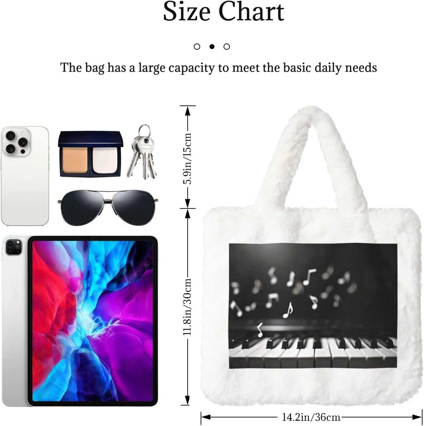 Fluffy Tote Bag Ladies Shoulder Bag Women Furry Tote Bag Plush Handbag Women Cute Bag for Women