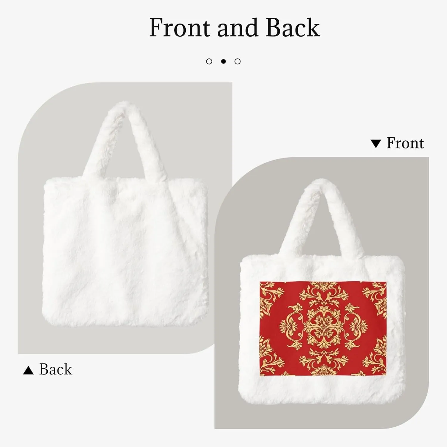 Fluffy Tote Bag Ladies Shoulder Bag Women Furry Tote Bag Plush Handbag Women Cute Bag for Women