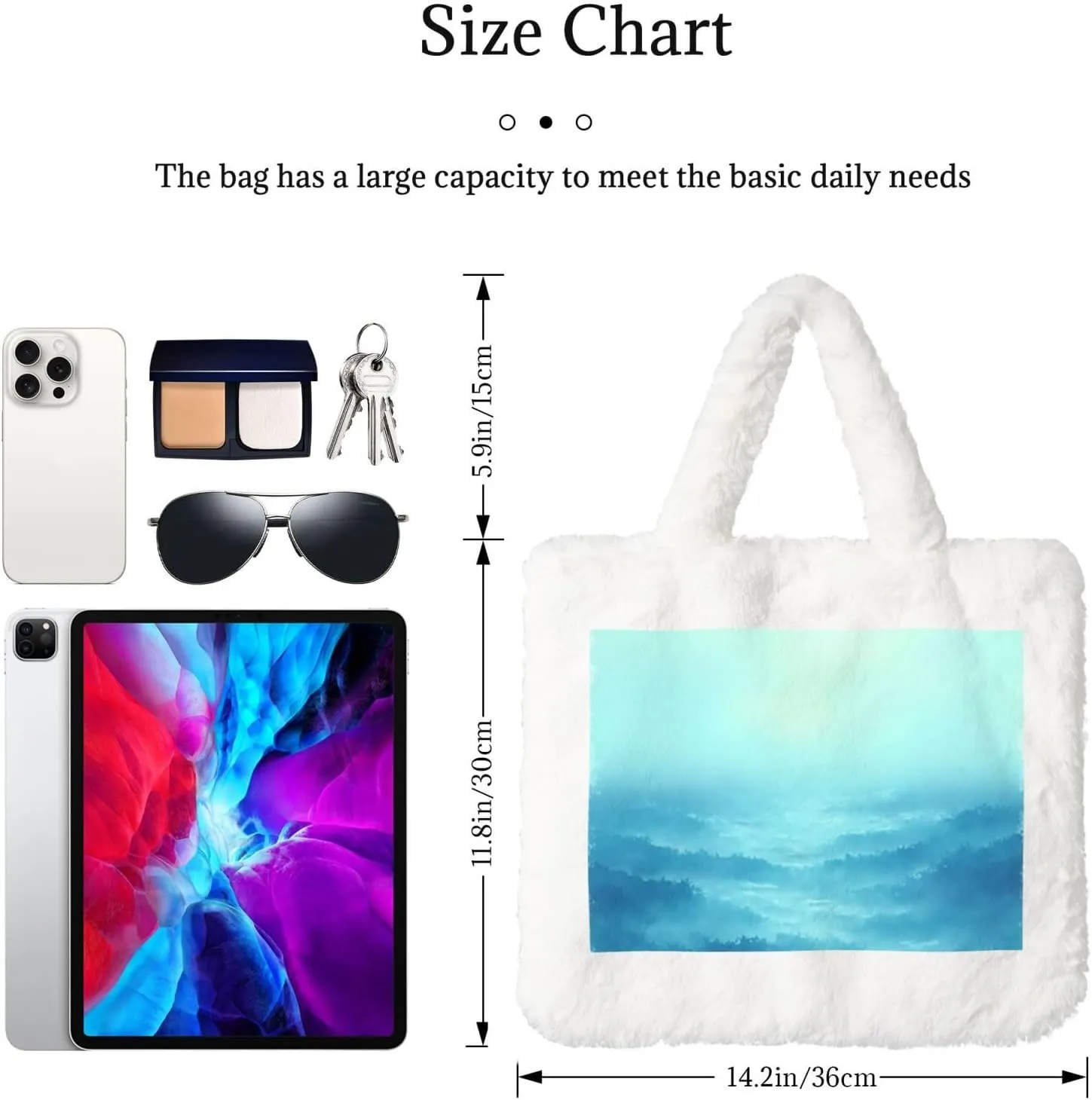 Fluffy Tote Bag Ladies Shoulder Bag Women Furry Tote Bag Plush Handbag Women Cute Bag for Women