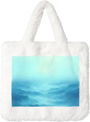 Fluffy Tote Bag Ladies Shoulder Bag Women Furry Tote Bag Plush Handbag Women Cute Bag for Women
