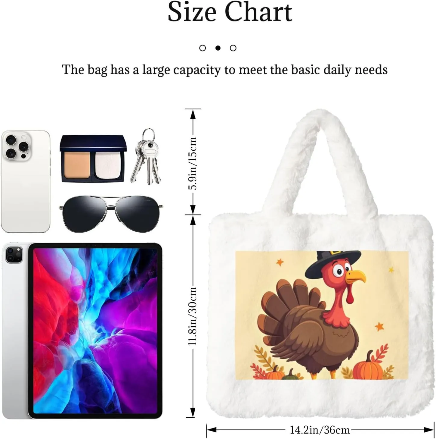 Fluffy Tote Bag Ladies Shoulder Bag Women Furry Tote Bag Plush Handbag Women Cute Bag for Women