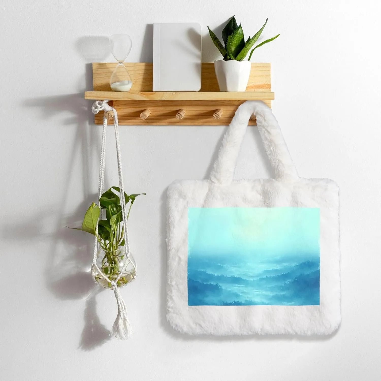Fluffy Tote Bag Ladies Shoulder Bag Women Furry Tote Bag Plush Handbag Women Cute Bag for Women