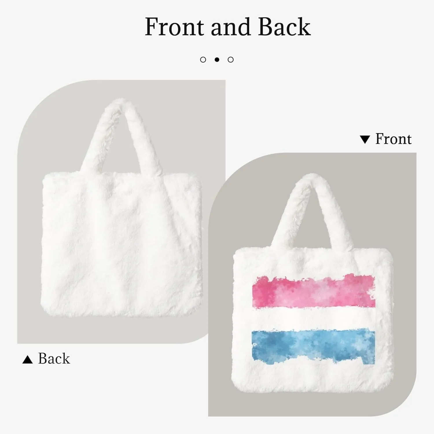 Fluffy Tote Bag, Winter Furry Purse for Women Faux Fur Bag Plush Purse Fuzzy Shoulder Handbag