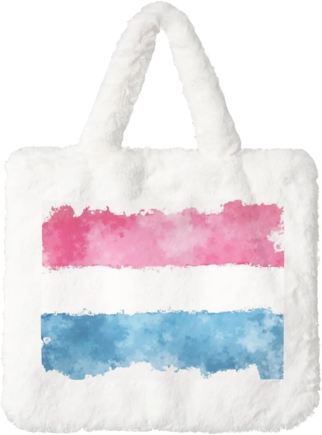 Fluffy Tote Bag, Winter Furry Purse for Women Faux Fur Bag Plush Purse Fuzzy Shoulder Handbag
