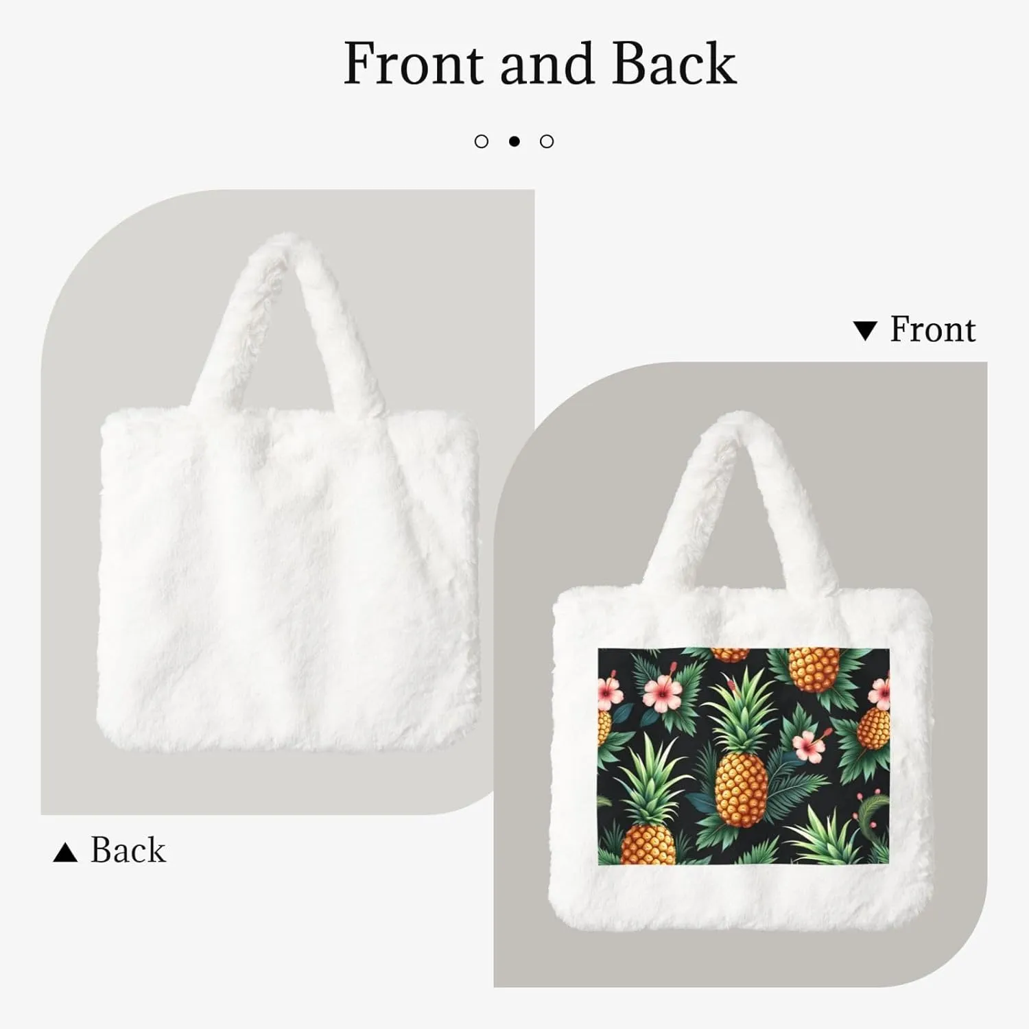 Fluffy Tote Bag, Winter Furry Purse for Women Faux Fur Bag Plush Purse Fuzzy Shoulder Handbag
