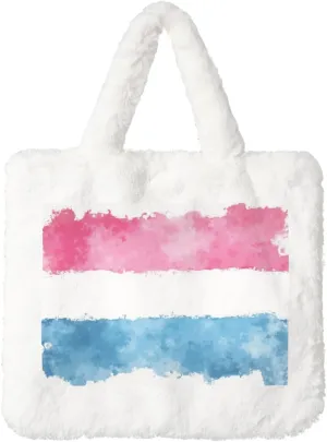 Fluffy Tote Bag, Winter Furry Purse for Women Faux Fur Bag Plush Purse Fuzzy Shoulder Handbag