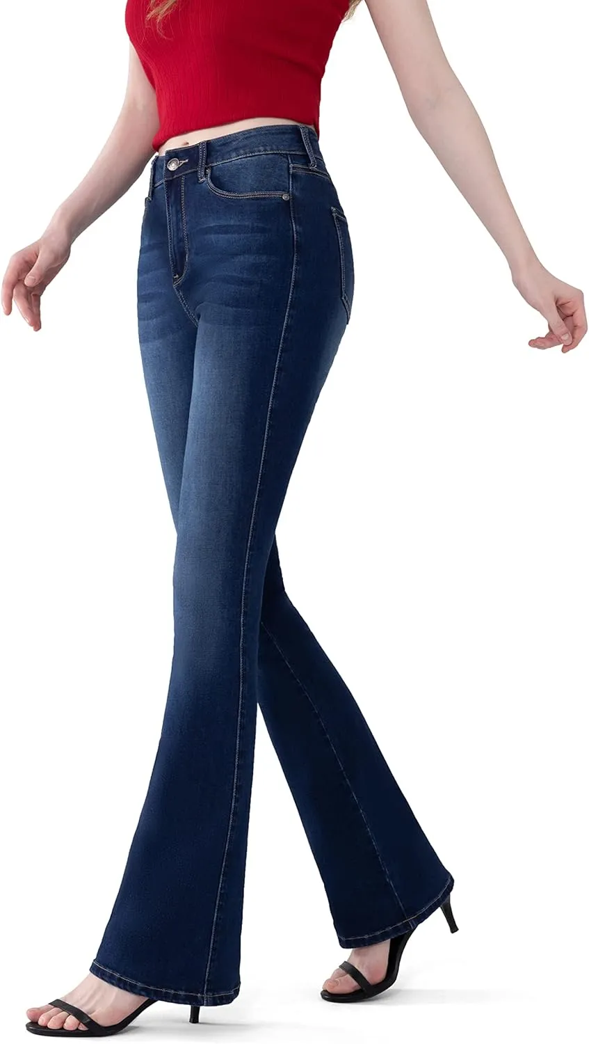 FLYING BANANA Women's Curvy Stretchy Bootcut Flare Denin Jeans