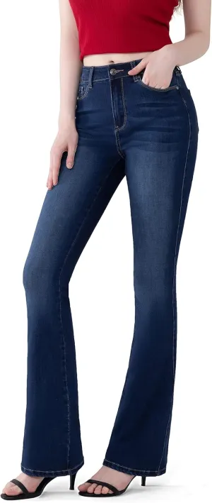 FLYING BANANA Women's Curvy Stretchy Bootcut Flare Denin Jeans