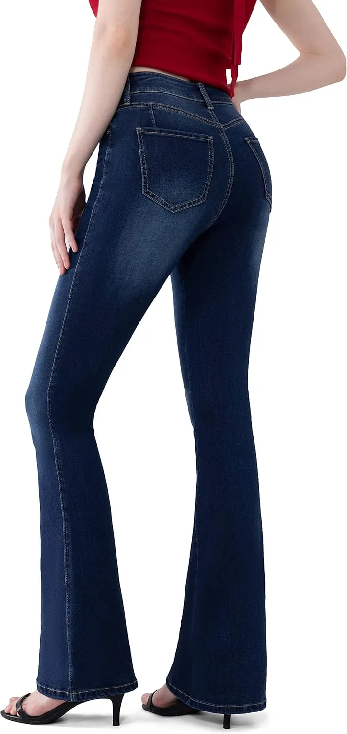 FLYING BANANA Women's Curvy Stretchy Bootcut Flare Denin Jeans