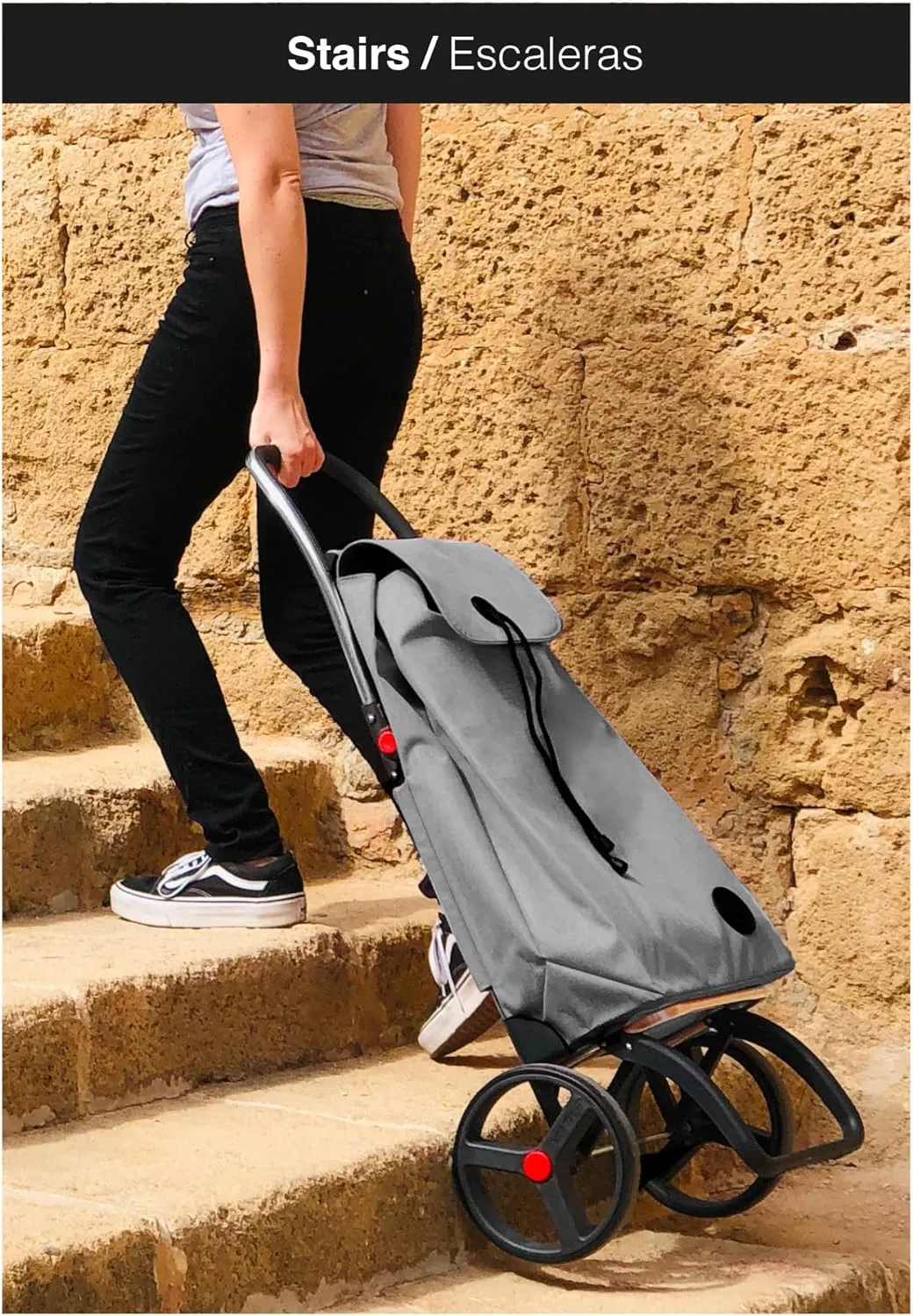 Foldable Grocery Shopping Cart with Wheels | Collapsible Personal Folding Cart for Groceries | Durable & Portable | Lime