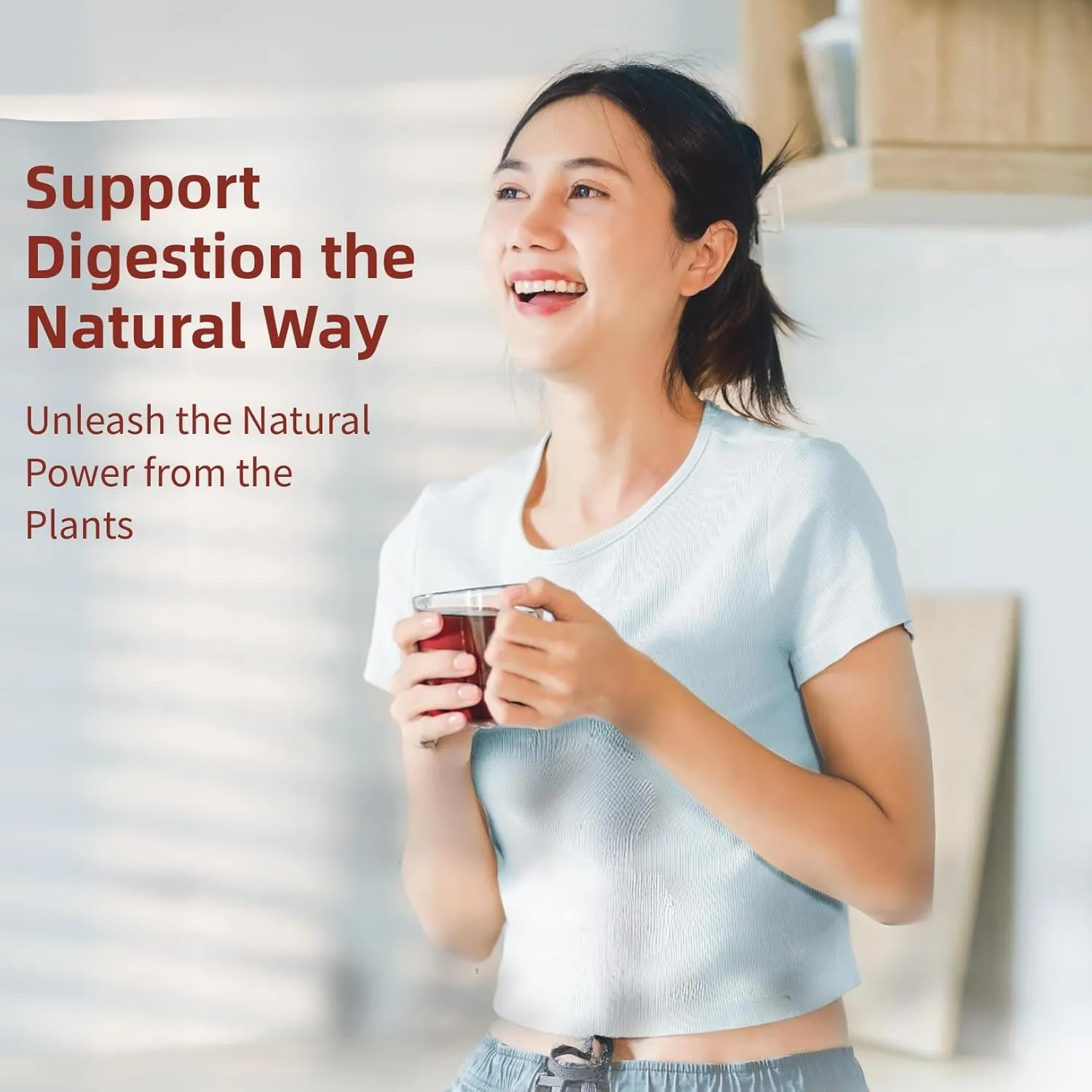 FOODHO Fruit Herbal Blend Functional Tea for Digestion with Orange, Hawthorn, Roselle, Rose, Caffeine Free Tea, No Sugar, Hot or Iced Refreshingly Fruity, 10 Decaf Tea Bags