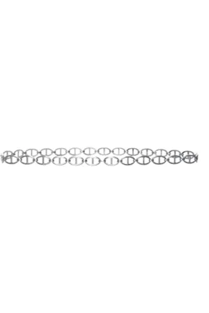 Frame Denim Open Link Chain Belt in Silver