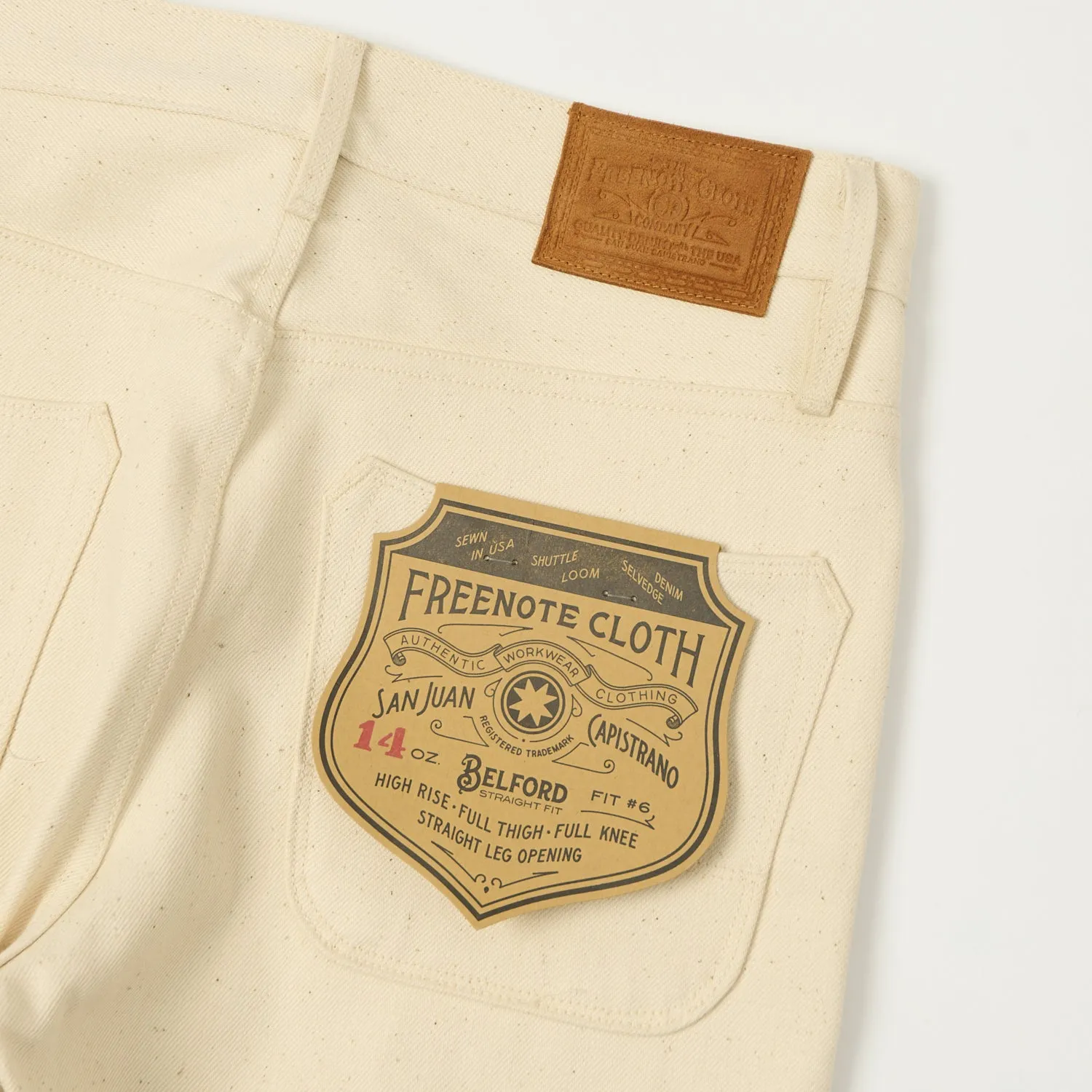Freenote Cloth 'Belford' 14oz Straight Fit Jeans - Ecru