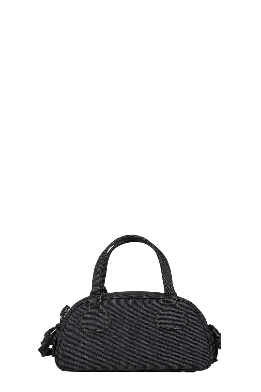 FRIDAY DENIM BOWLING BAGUETTE BAG / GRY